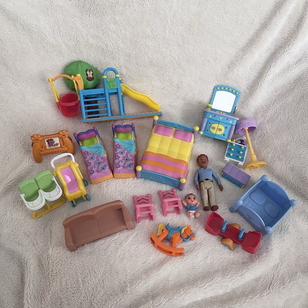 Mattel Dora The Explorer Talking House Furniture Grandpa Baby Figures Lot